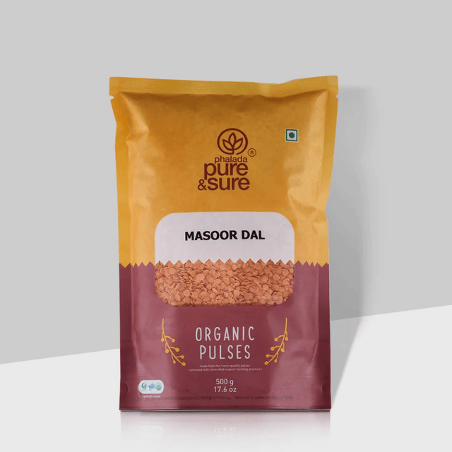 Organic Masoor Dal - Phalada Pure & Sure - Freshmills