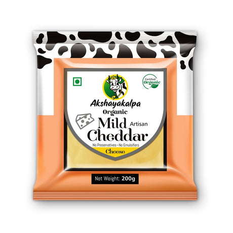 Organic Mild Cheddar Cheese - Akshayakalpa - Freshmills