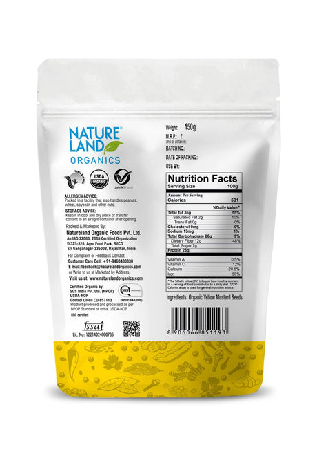 Organic Mustard Yellow - Nature Land - Freshmills