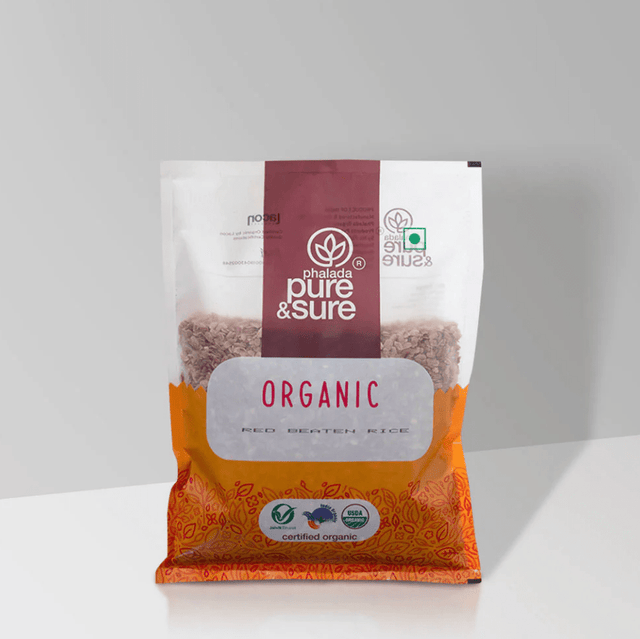 Organic Red Beaten Rice - Phalada Pure & Sure - Freshmills