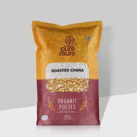 Organic Roasted Channa - Phalada Pure & Sure - Freshmills