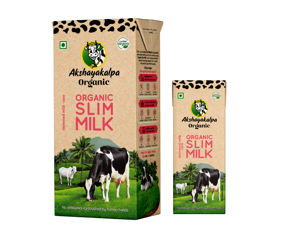 Organic Slim Milk (Ultra Heat Treated) - Akshayakalpa - Freshmills