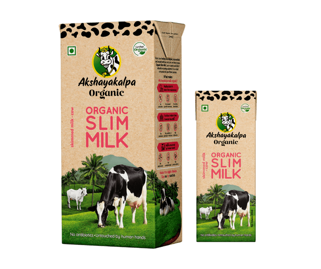 Organic Slim Milk (Ultra Heat Treated) - Akshayakalpa - Freshmills