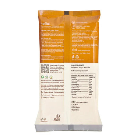 Organic Soya Flour - Phalada Pure & Sure - Freshmills