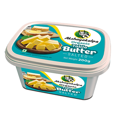 Organic Table Salted Butter - Akshayakalpa - Freshmills