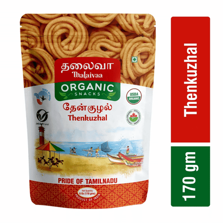 Organic Thenkuzhal - Thalaivaa Snacks - Freshmills