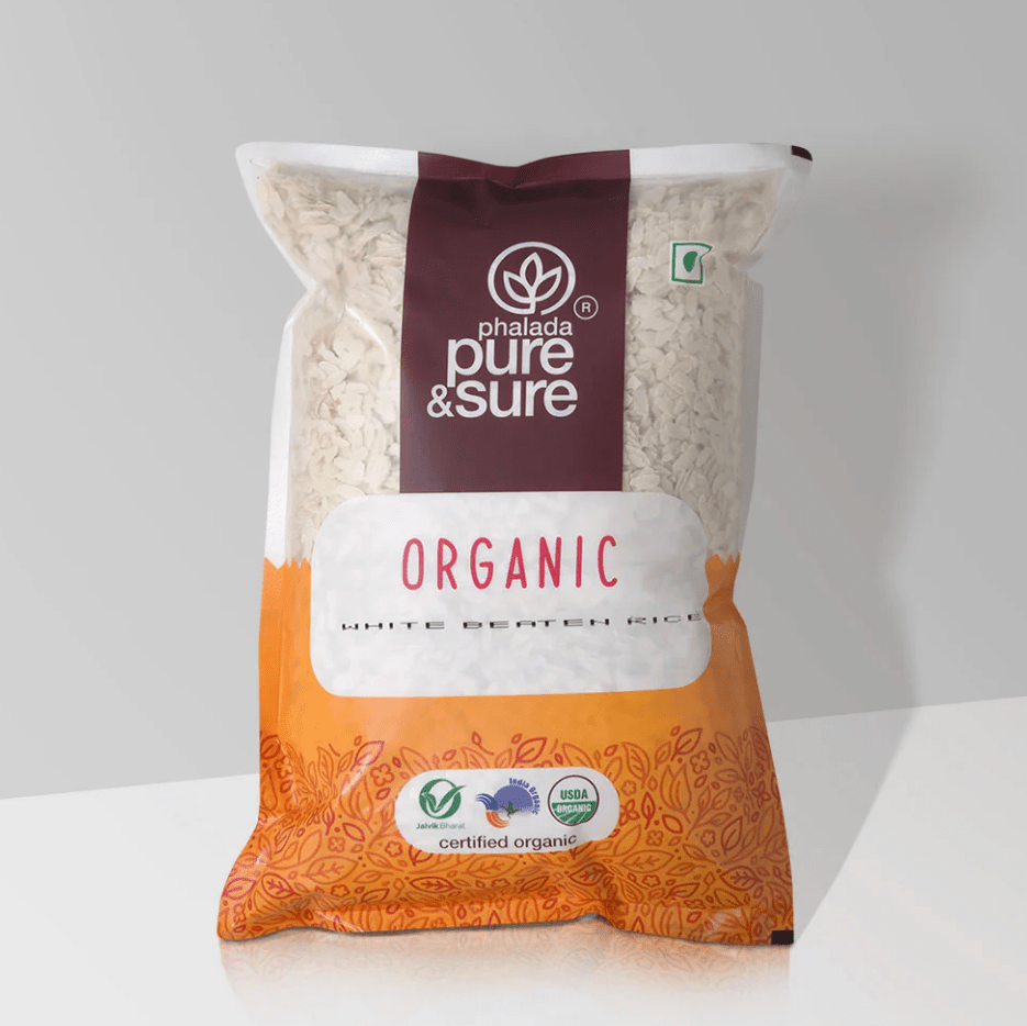 Organic White beaten Rice - Phalada Pure & Sure - Freshmills