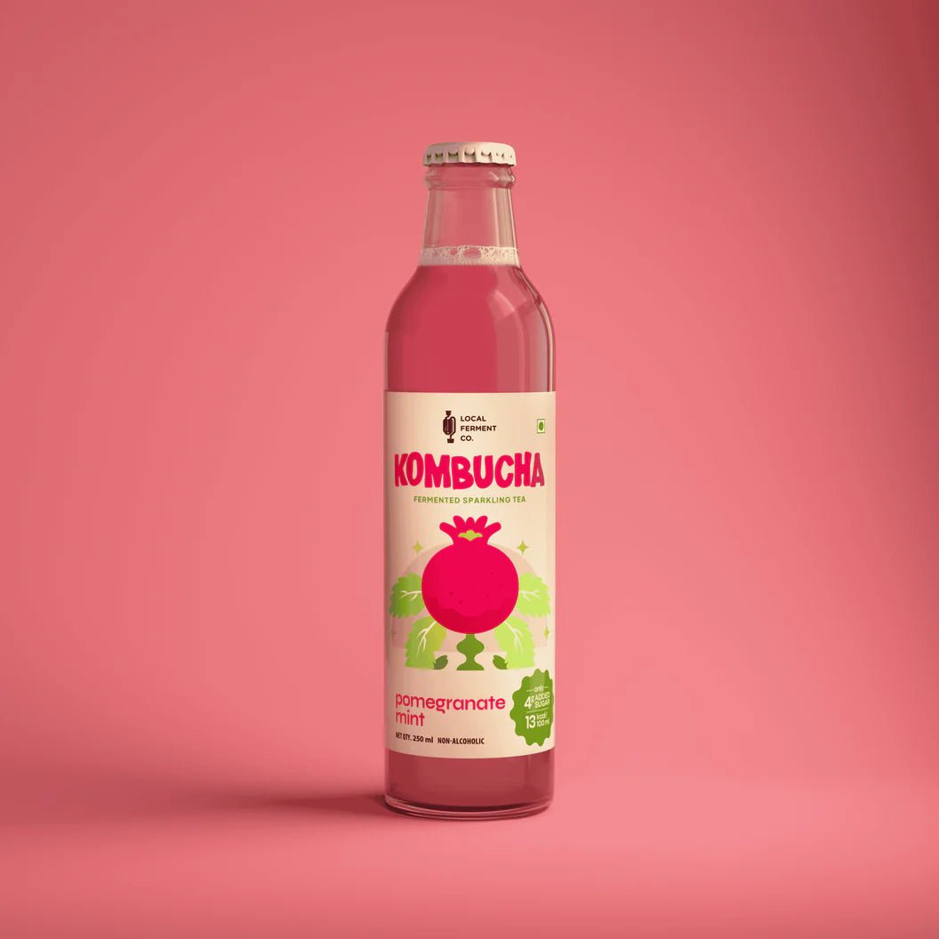 Pomegranate and Mint kombucha - local ferment co - Freshmills