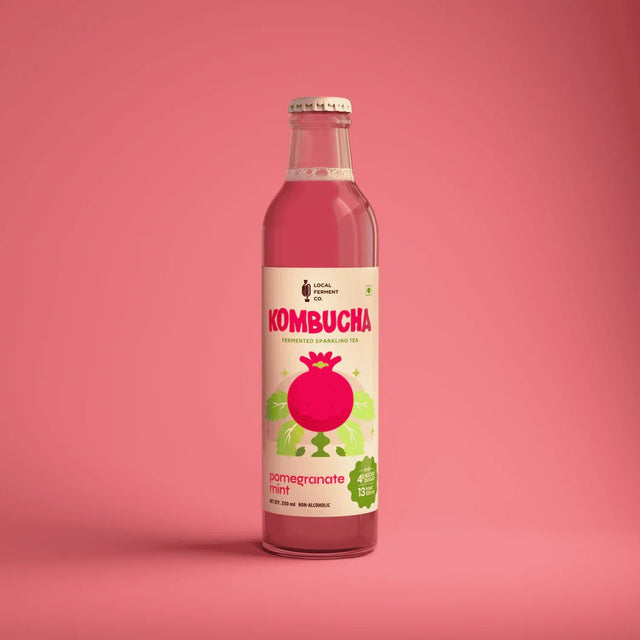 Pomegranate and Mint kombucha - local ferment co - Freshmills