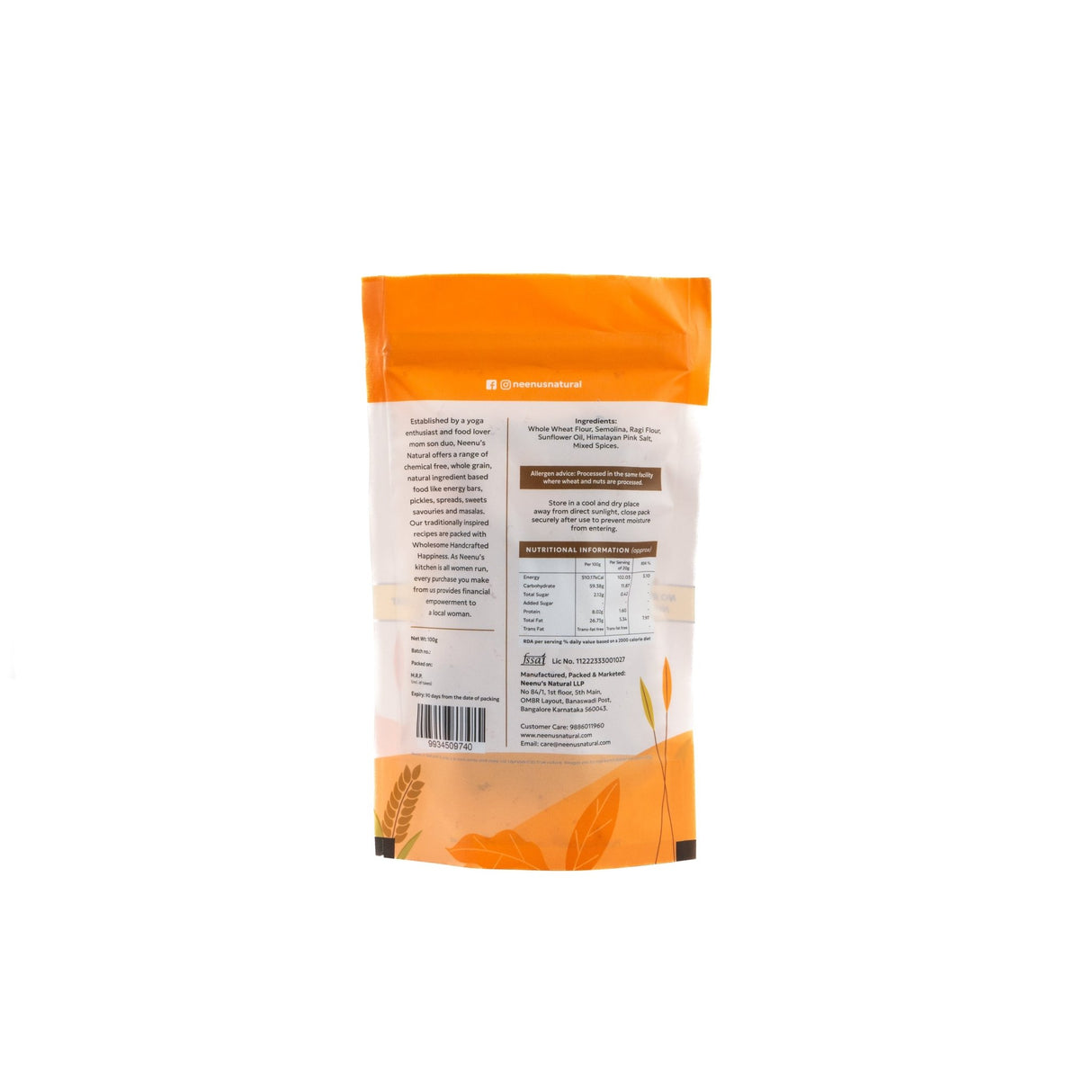 Ragi Fingers - Neenu's Natural - Freshmills
