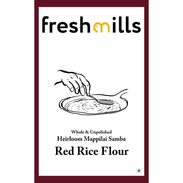 Red Rice (Mappilai Samba) Flour 500g - Freshmills - Freshmills