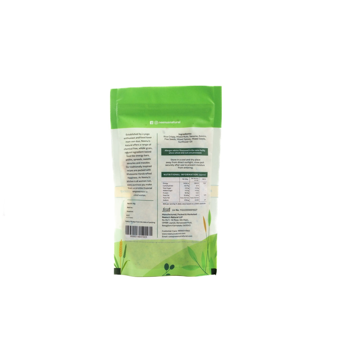 Roasted Dry Fruit Namkeen - Neenu's Natural - Freshmills