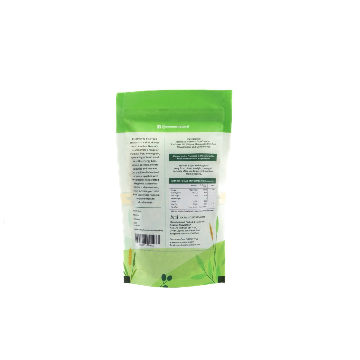 Roasted Red Rice Chiwda - Neenu's Natural - Freshmills