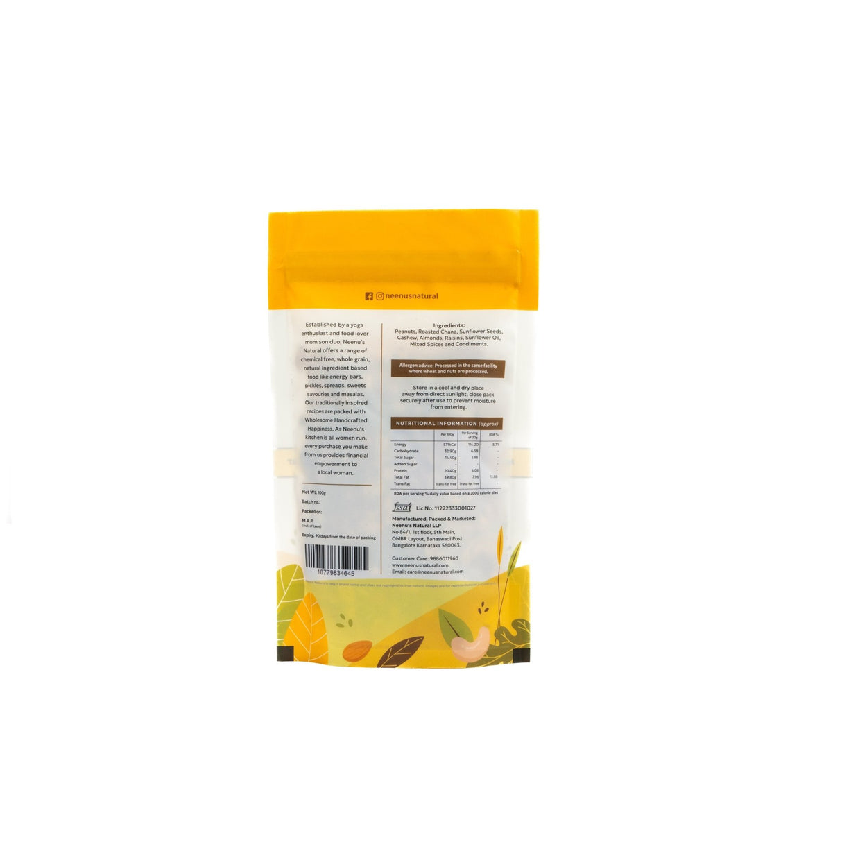 Roasted Trail Mix - Neenu's Natural - Freshmills