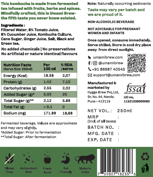 Salad Bar Kombucha - umami brew - Freshmills