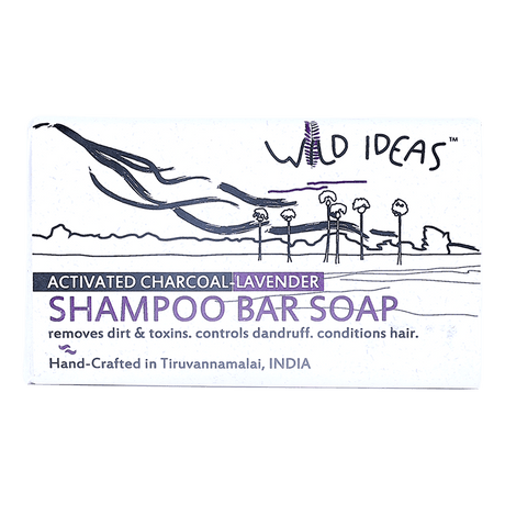 Shampoo Bar Soap Activated Charcoal & Lavender - Wild Ideas - Freshmills