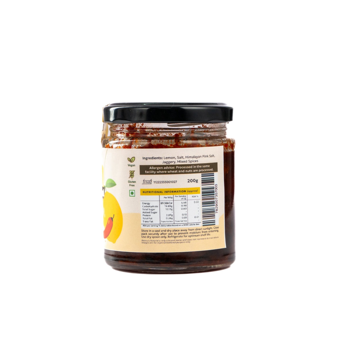 Spicy Lemon Pickle - Neenu's Natural - Freshmills