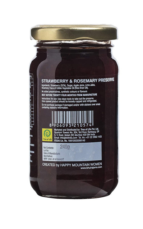 Strawberry and Rosemary Preserve - Bhuira - Freshmills