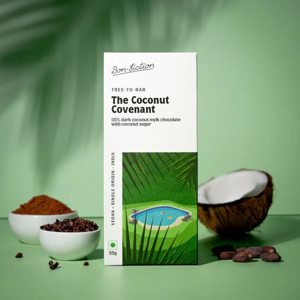 The Coconut Covenant - 55% Coconut Mylk and Coconut Sugar - Bon Fiction - Freshmills