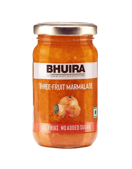 Three Fruit Marmalade (No Added Sugar Jam) 240g - Bhuira - Freshmills