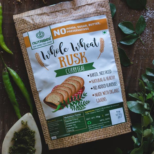 Wheat Rusk Curry Leaf - Nutribee - Freshmills