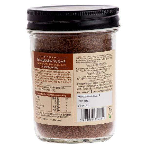 Demerara Sugar infused with Real Sri Lankan Cinnamon
