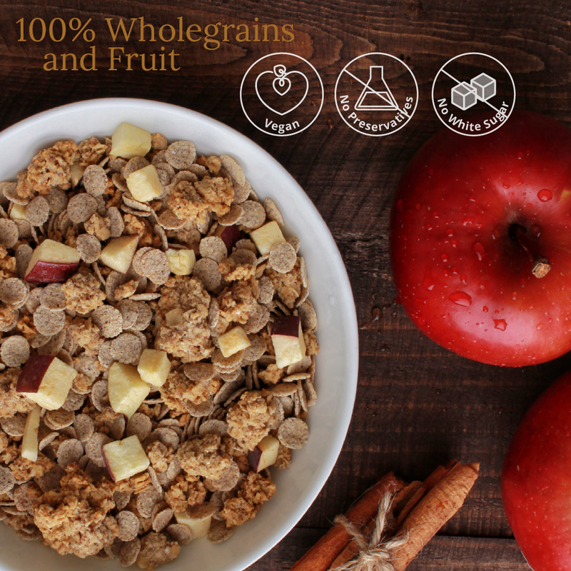 Breakfast Cereal - Cinnamon Oat Clusters & Multi-Grain Flakes With Apple