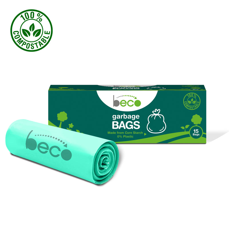 Garbage Bags Compostable and Biodegradable Medium 19 in x 21 in (15 pieces/roll)