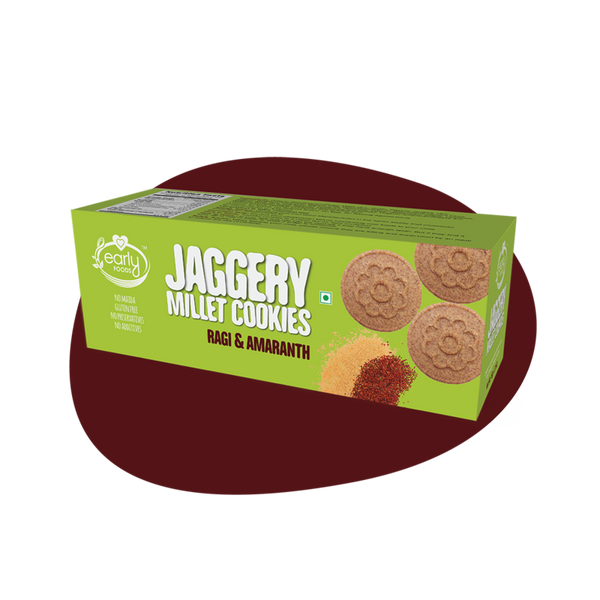 Ragi & Amaranth Jaggery Cookies