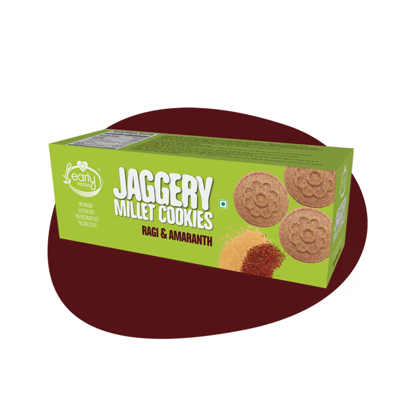Ragi & Amaranth Jaggery Cookies