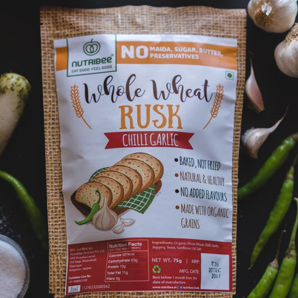 Nutribee Chilli Garlic Wheat Rusk
