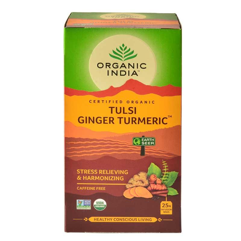 Organic India Tulsi Ginger Turmeric 25 Tea Bags
