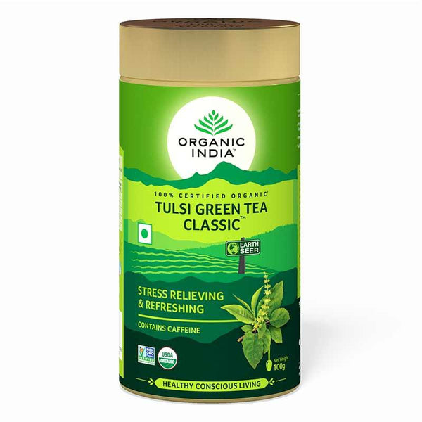 Organic India Tulsi Green Tea Classic 100 g Tin
